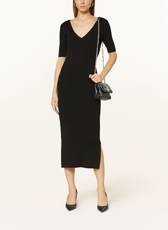 BOSS Strickkleid FARGHERITINA SCHWARZ