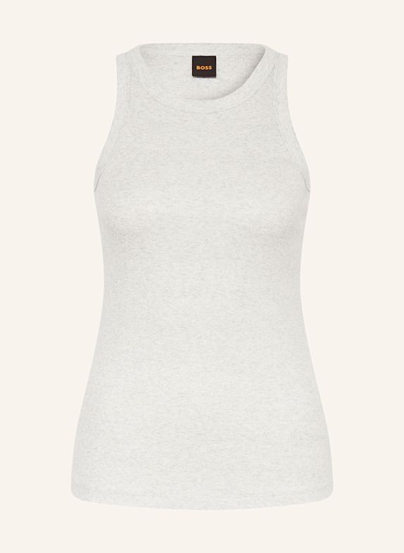 BOSS Top ELIEVE mit Glitzergarn SILBER