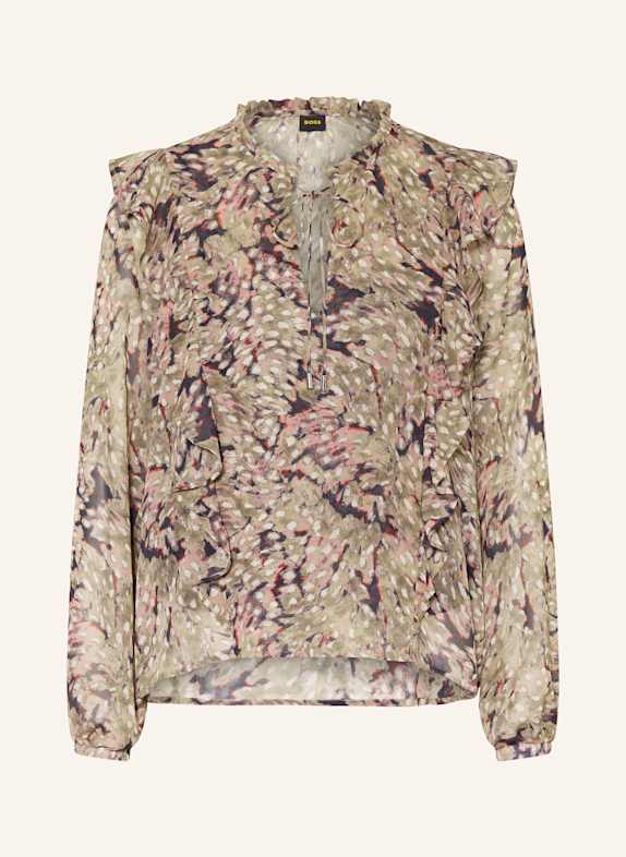 BOSS Blouse shirt BIRENNA GRAY/ PINK/ PURPLE