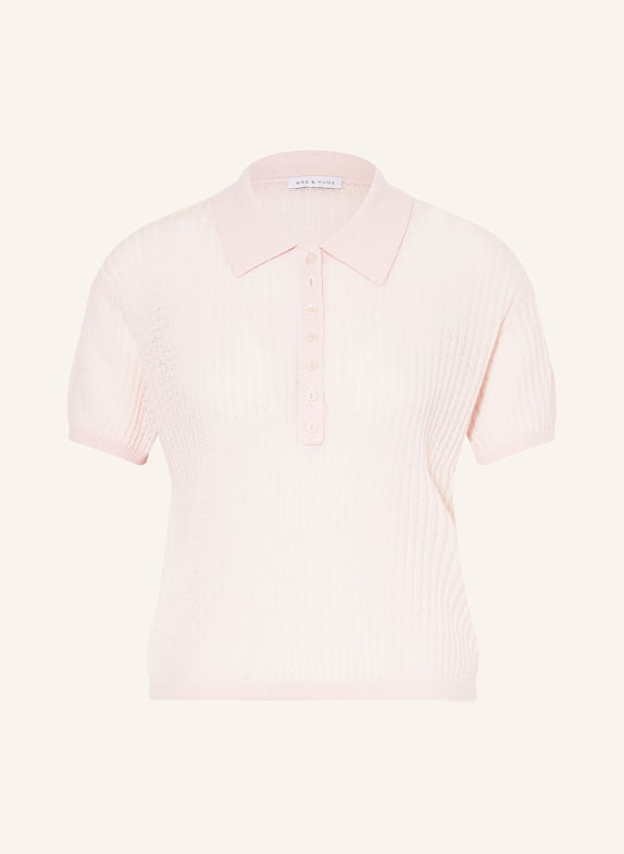 MRS & HUGS Strick-Poloshirt mit Cashmere ROSA