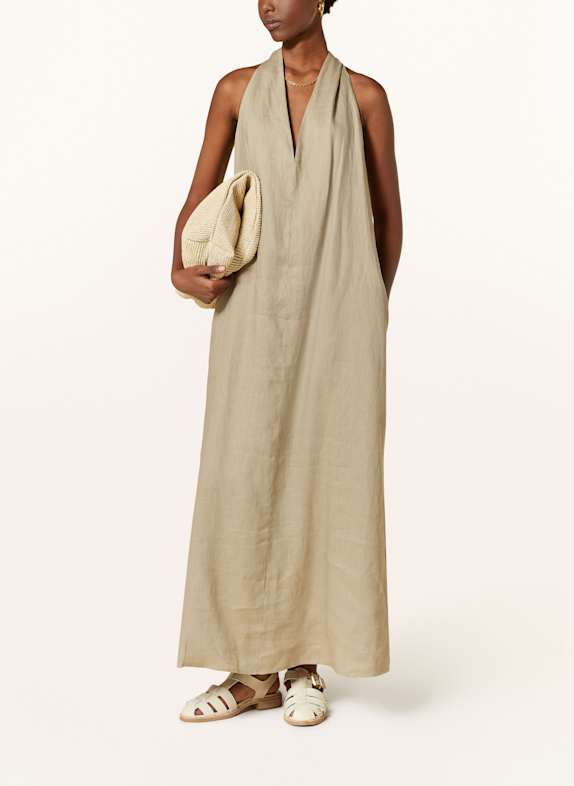 MRS & HUGS Leinenkleid KHAKI