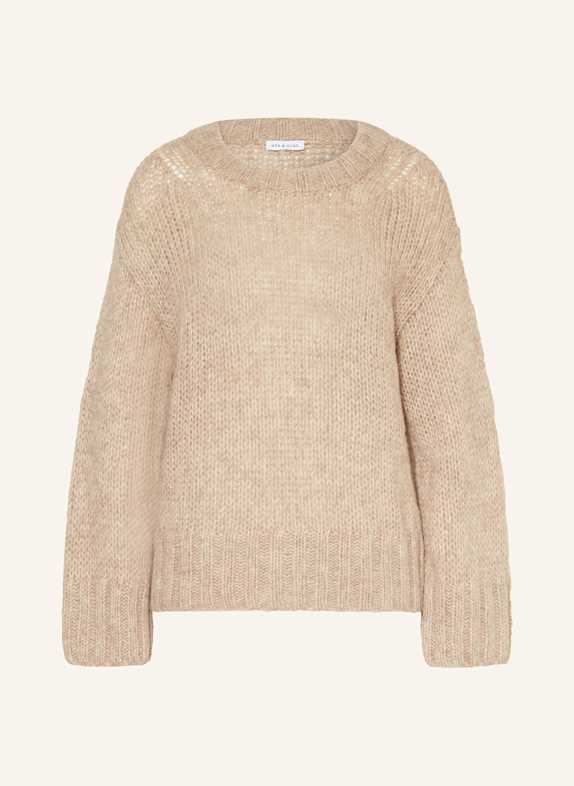 MRS & HUGS Pullover mit Alpaka BEIGE