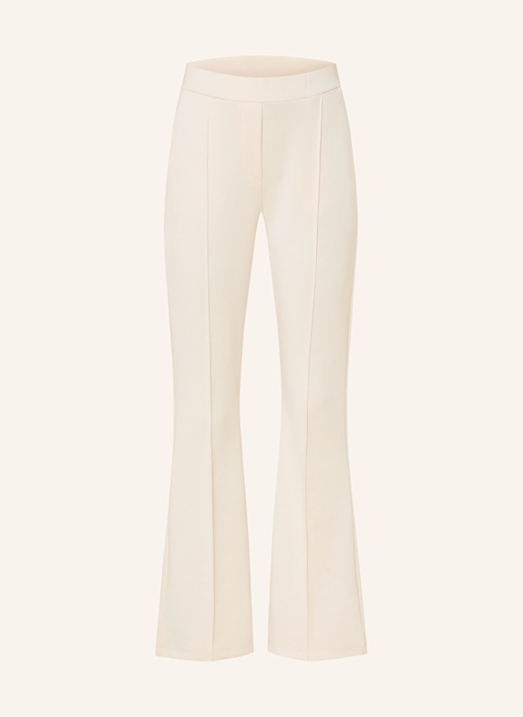 MRS & HUGS Bootcut trousers made of jersey BEIGE
