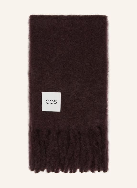 COS Mohair-Schal DUNKELBRAUN