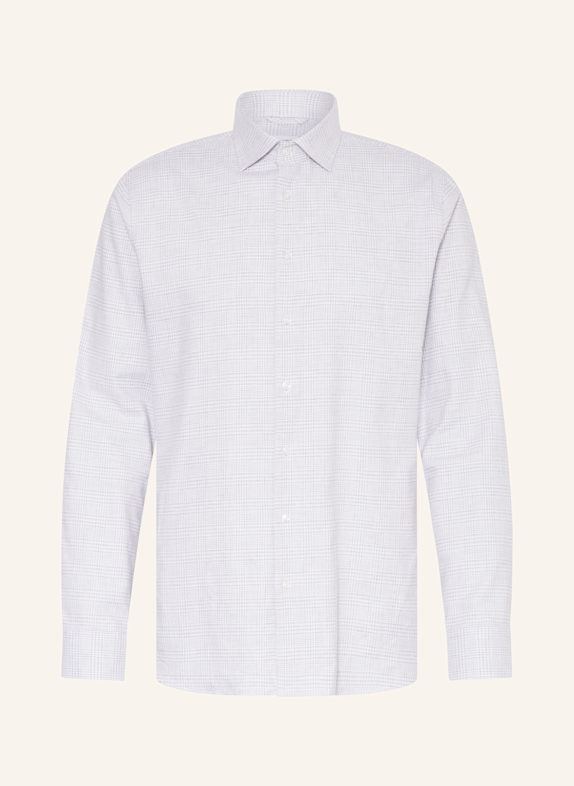 seidensticker Flannel shirt shaped fit LIGHT GRAY/ WHITE