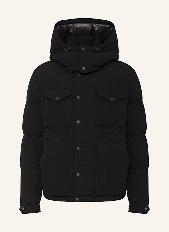 MONCLER Daunenjacke FORNAS mit abnehmbarer Kapuze SCHWARZ