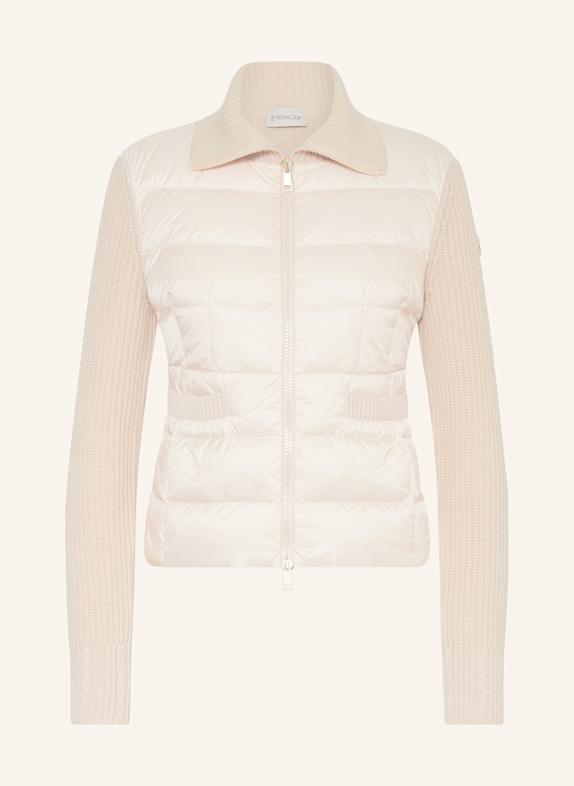MONCLER Daunenjacke im Materialmix NUDE
