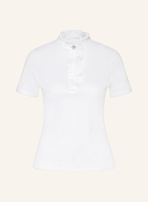 rich&royal T-Shirt im Materialmix WEISS