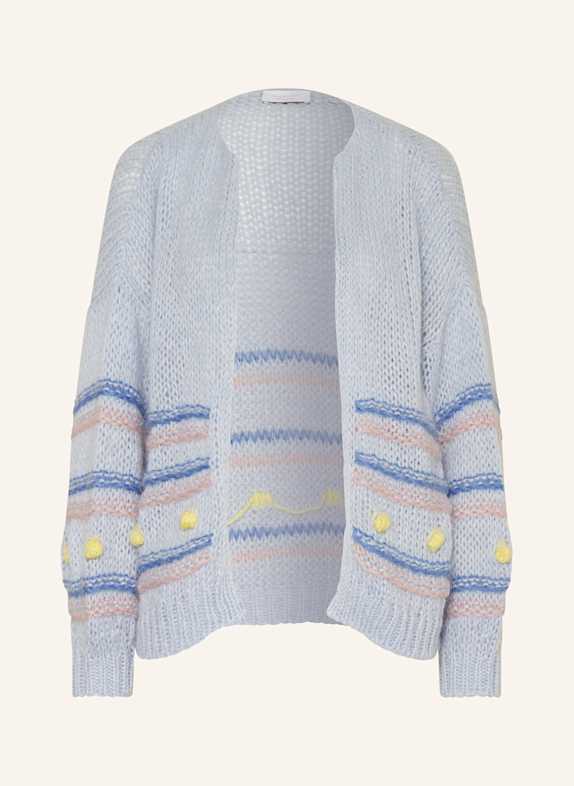 rich&royal Strickhülle mit Mohair BLAUGRAU/ GELB/ ROSÉ