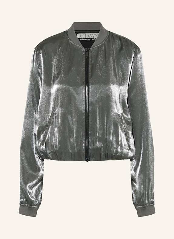 10DAYS Satin-Blouson SILBER
