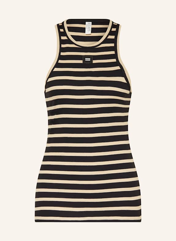 10DAYS Tanktop SCHWARZ/ BEIGE