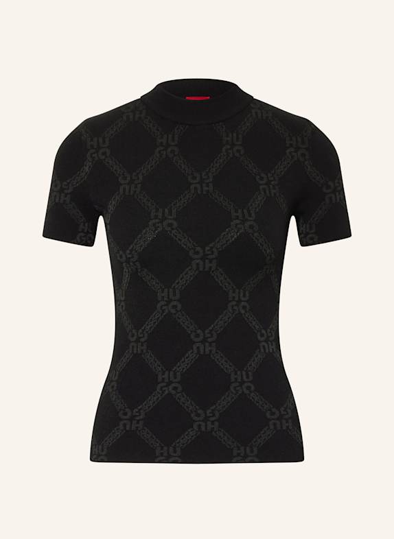HUGO Strickshirt SISKEDE SCHWARZ