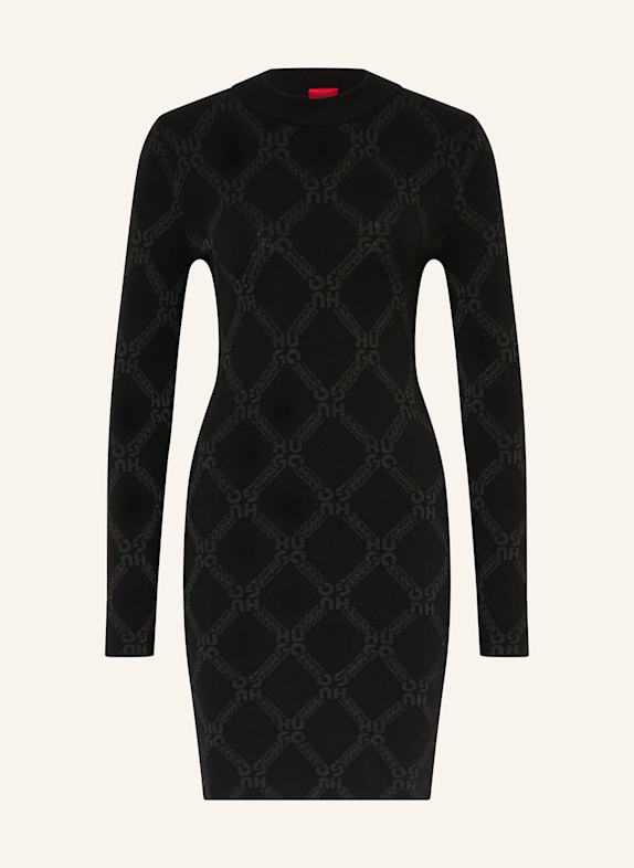 HUGO Strickkleid SLIPSSE SCHWARZ
