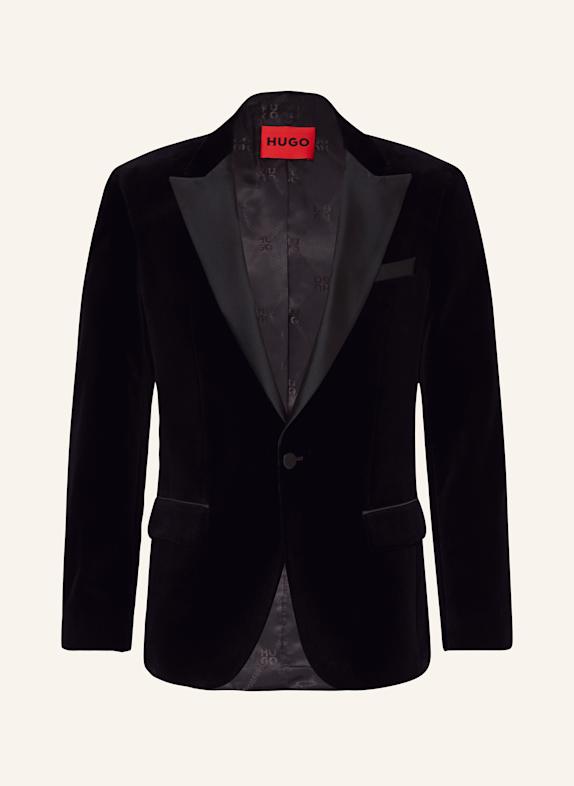 HUGO Smoking-Sakko HENRYY Slim Fit aus Samt SCHWARZ
