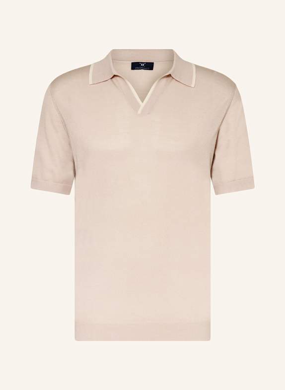 STROKESMAN'S Strick-Poloshirt NUDE
