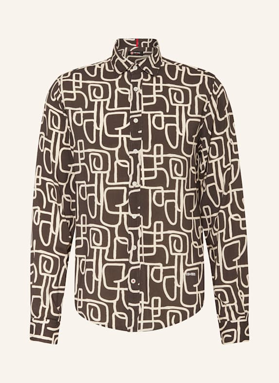 CG - CLUB of GENTS Hemd CG HACI Slim Fit DUNKELBRAUN/ CREME