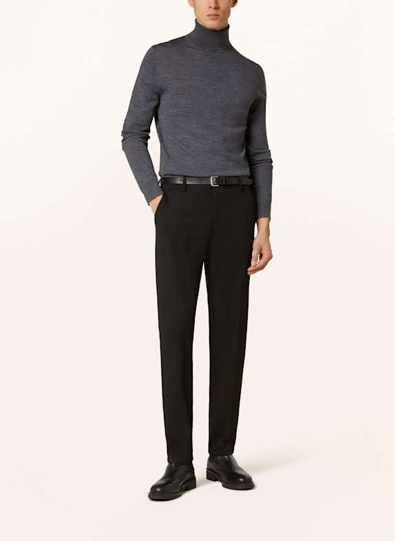 REISS Trui met col CAINE van merinowol GRIJS