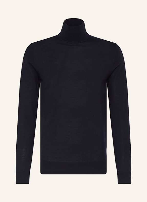 REISS Rollkragenpullover CAINE aus Merinowolle DUNKELBLAU