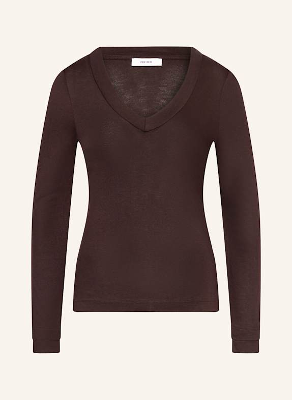 REISS Longsleeve BRADY DUNKELBRAUN