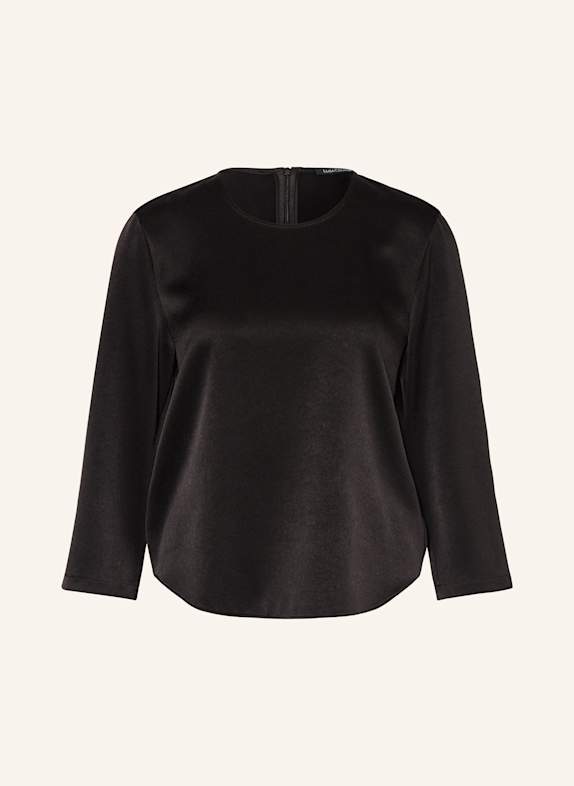 LUISA CERANO Shirt blouse in satin BLACK