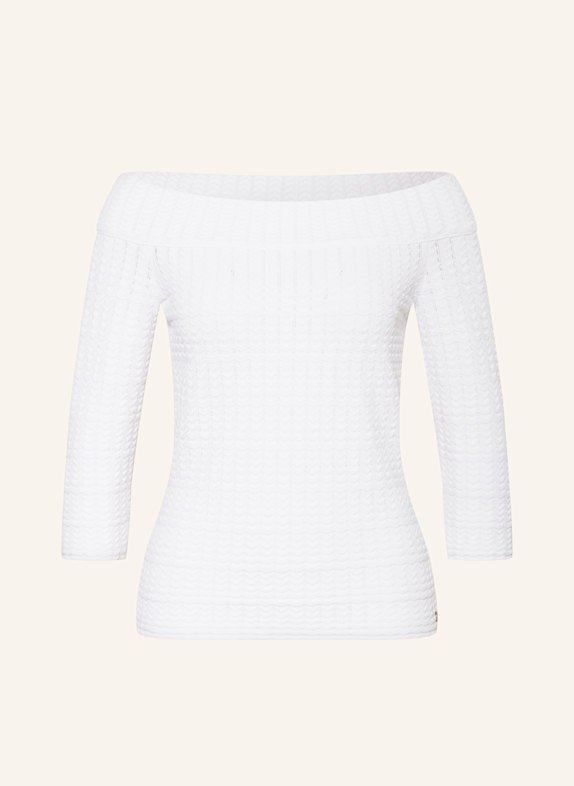 MARC CAIN Pullover mit 3/4-Arm 100 WHITE