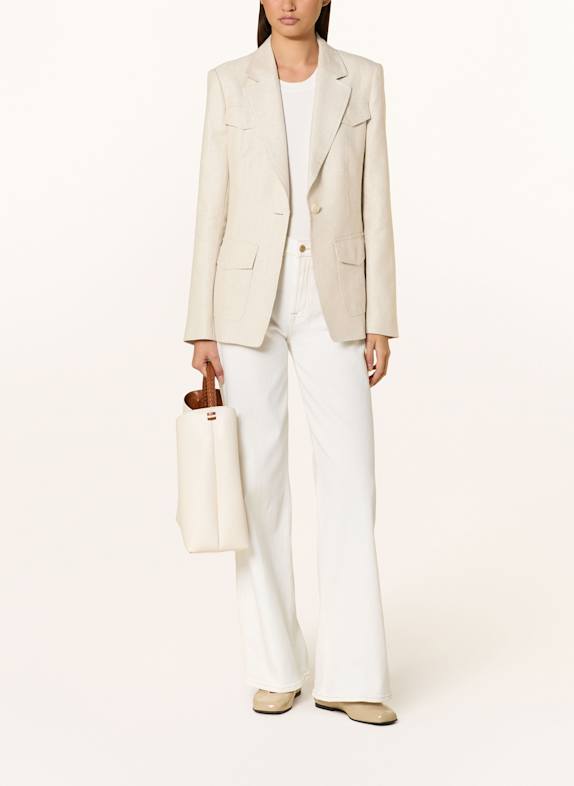 MARC CAIN Blazer mit Glitzergarn und Leinen 607 deep stone