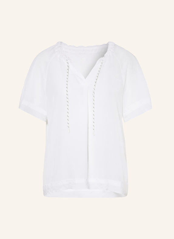MARC CAIN Blusenshirt im Materialmix 100 WHITE