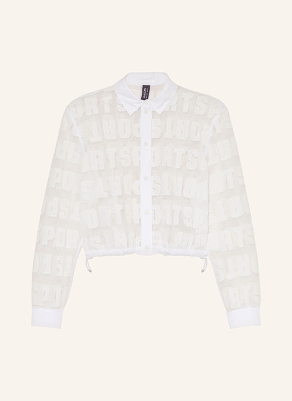 MARC CAIN Mesh-Blouson 100 WHITE