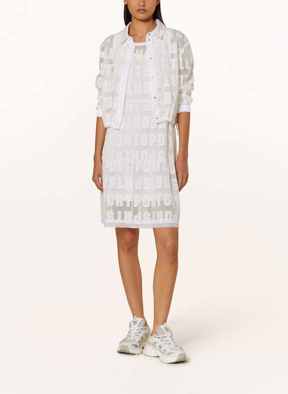 MARC CAIN Mesh-Blouson 100 WHITE