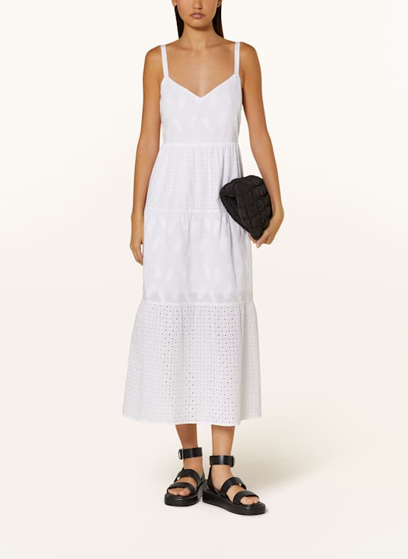 MARC CAIN Kleid mit Lochspitze 100 WHITE