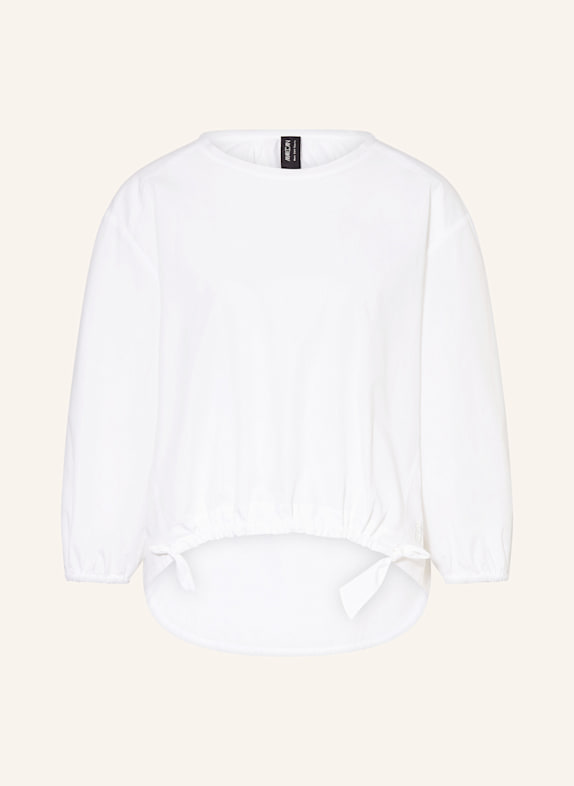MARC CAIN Shirt blouse with 3/4 sleeves 100 WHITE
