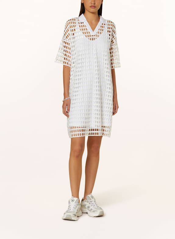 MARC CAIN Kleid aus Lochspitze 100 WHITE