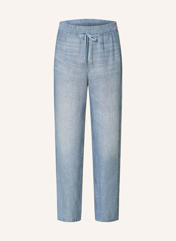 MARC CAIN Linen trousers RHODOS 352 vintage blue