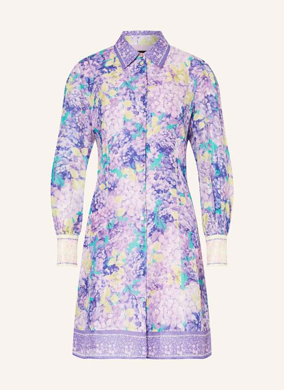 MARC CAIN Hemdblusenkleid mit Seide und Leinen 764 amethyst