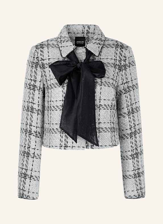 MARC CAIN Tweed-Jacke mit Glitzergarn HELLGRAU/ SCHWARZ