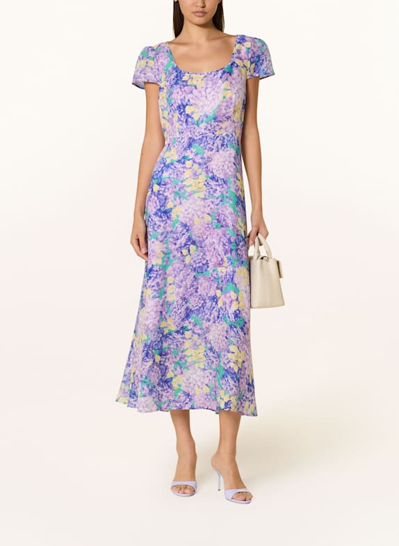 MARC CAIN Cocktailkleid mit Seide und Leinen 764 amethyst