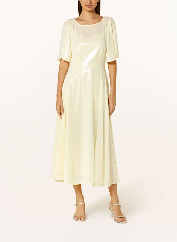 MARC CAIN Cocktailkleid mit Pailletten 405 bright vanilla