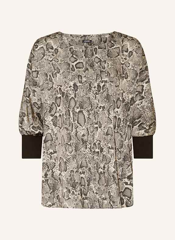 JOOP! Blusenshirt B58BINE mit 3/4-Arm SCHWARZ/ BEIGE/ HELLBRAUN