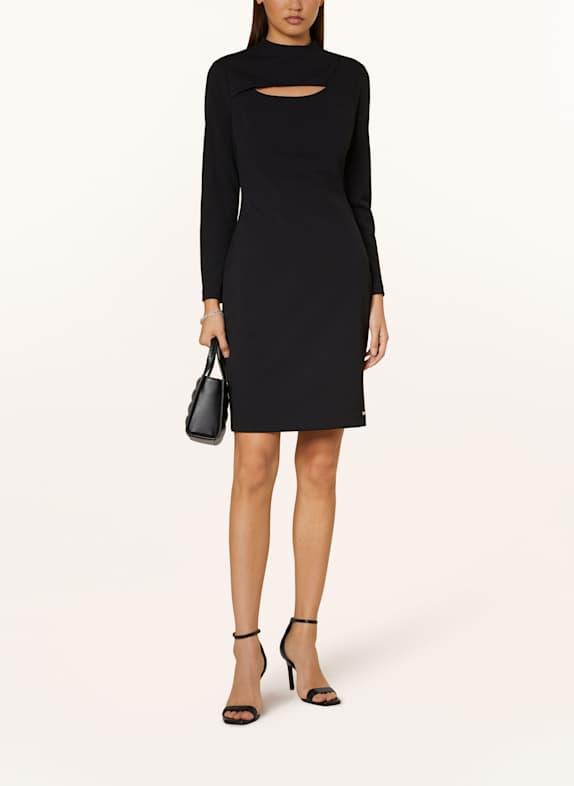 Calvin Klein Etuikleid mit Cut-out SCHWARZ