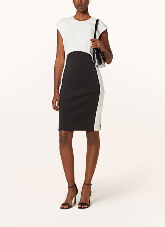 Calvin Klein Etuikleid SCHWARZ/ WEISS