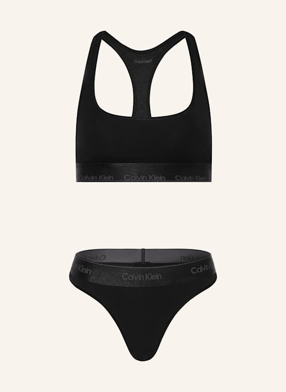 Calvin Klein Set MODERN COTTON: Bustier und String SCHWARZ