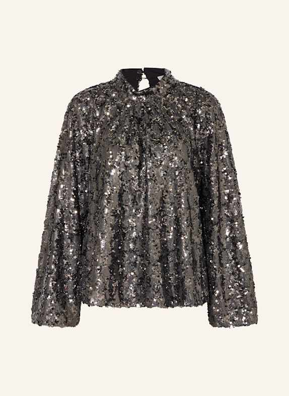 GESTUZ SALINAGZ shirt blouse with sequins GRAY
