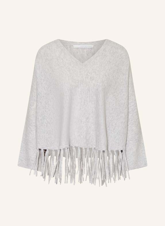 HERZEN'S ANGELEGENHEIT Poncho with cashmere GRAY