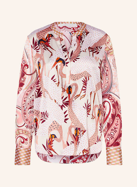 HERZEN'S ANGELEGENHEIT Blusenshirt aus Seide CREME/ DUNKELROT/ LACHS