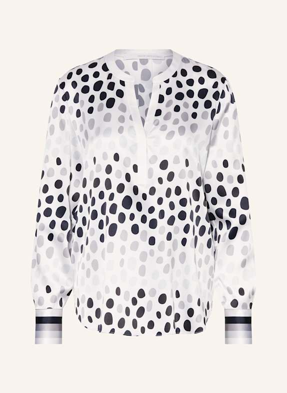 HERZEN'S ANGELEGENHEIT Shirt blouse in silk WHITE/ BLACK/ LIGHT GRAY