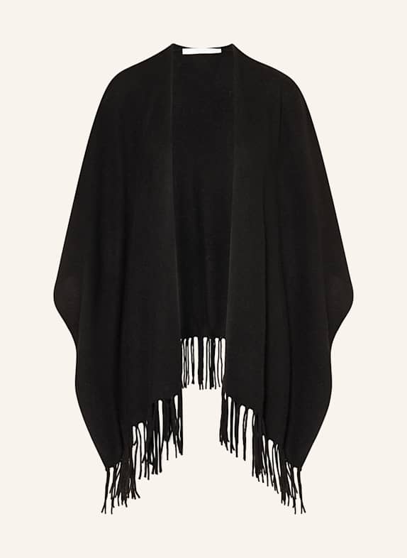 HERZEN'S ANGELEGENHEIT Cape with cashmere BLACK