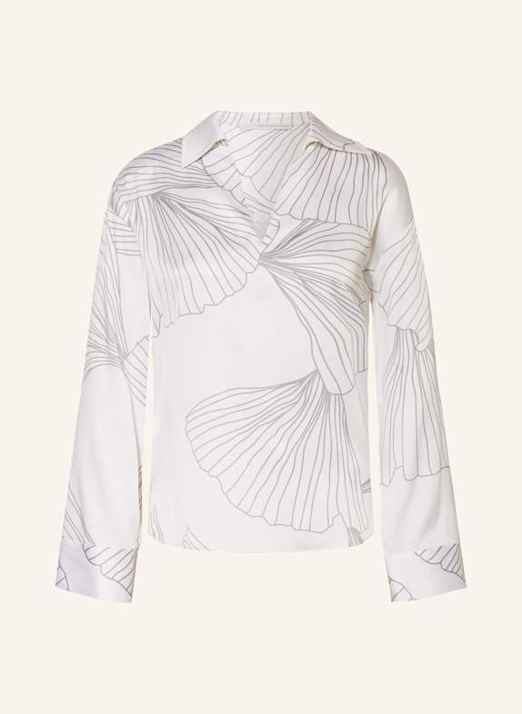 HERZEN'S ANGELEGENHEIT Blusenshirt aus Seide WEISS/ GRAU