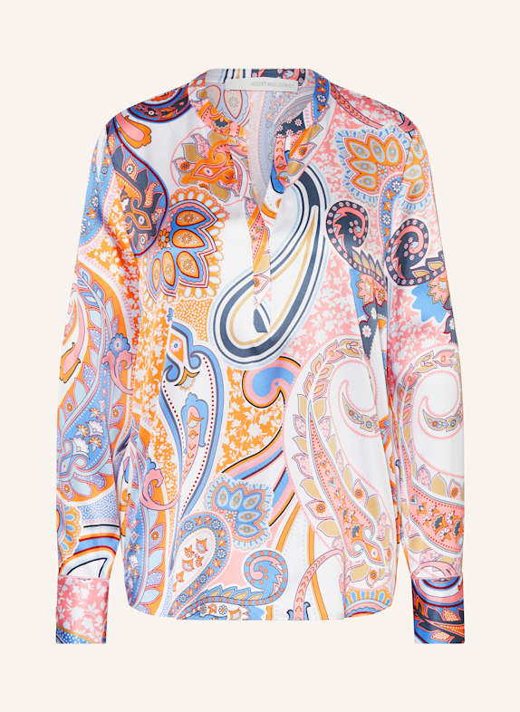 HERZEN'S ANGELEGENHEIT Silk tunic WHITE/ BLUE/ ORANGE