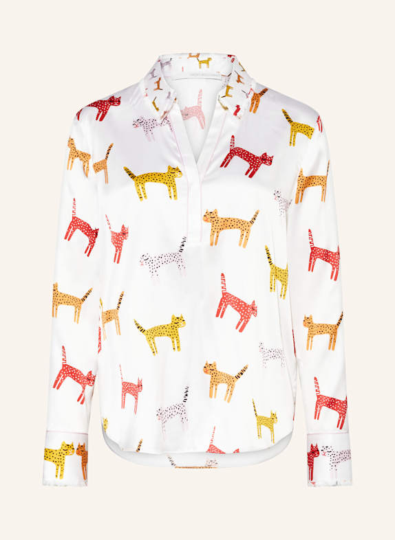 HERZEN'S ANGELEGENHEIT Shirt blouse in silk WHITE/ DARK YELLOW/ LIGHT PINK