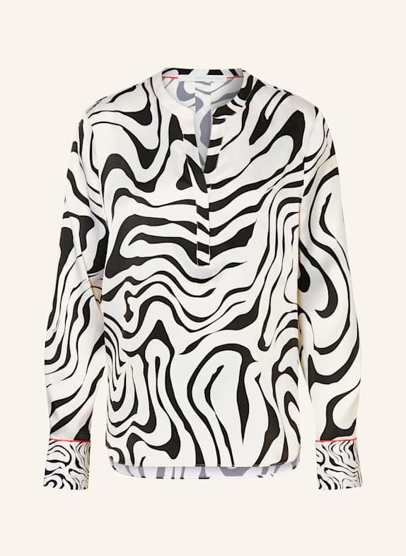 HERZEN'S ANGELEGENHEIT Shirt blouse in silk LIGHT GRAY/ BLACK